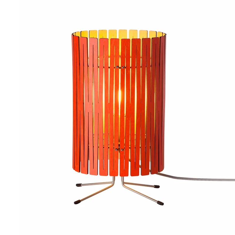Kerflights Table Lamp - Lampe à poser en contreplaqué et acier, style contemporain, H 39 ou 47 cm