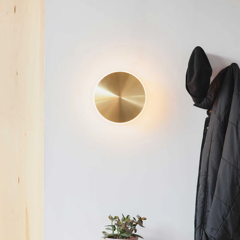 Chrona Sconce10 - Applique murale LED en laiton et acrylique, style contemporain, Ø 24 cm