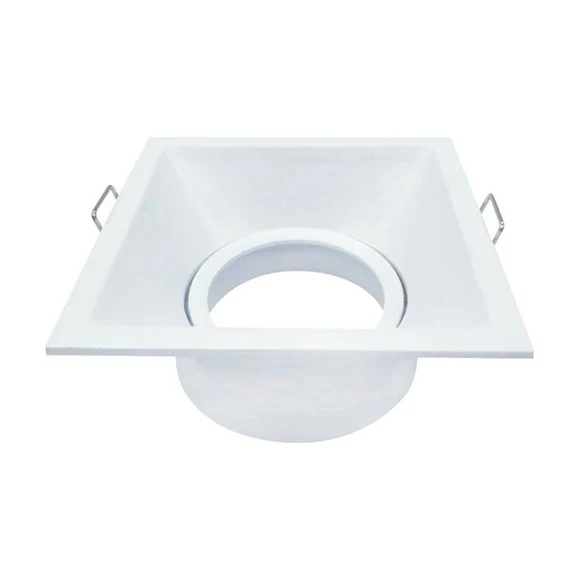 Portafaretto da Incasso Orientabile Quadrato 82mm P14-GU10