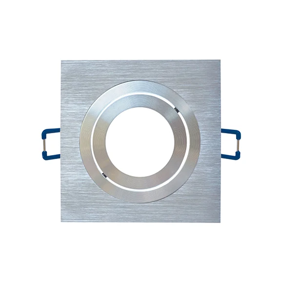 Portafaretto da Incasso Orientabile Quadrato con Rilievo 80mm P3-GU10