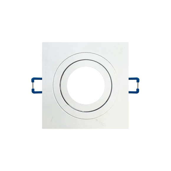 Portalampadina da Incasso Orientabile Quadrata 80mm P10-GU10