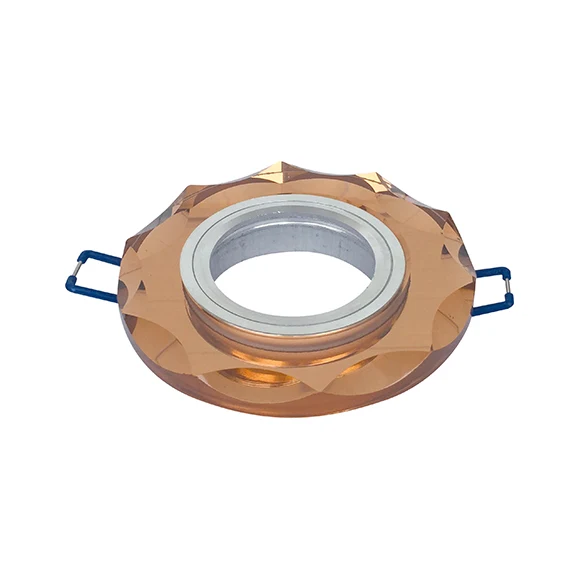 Portafaretto da Incasso Rotondo in Vetro Effetto Specchio 60mm P6-GU10