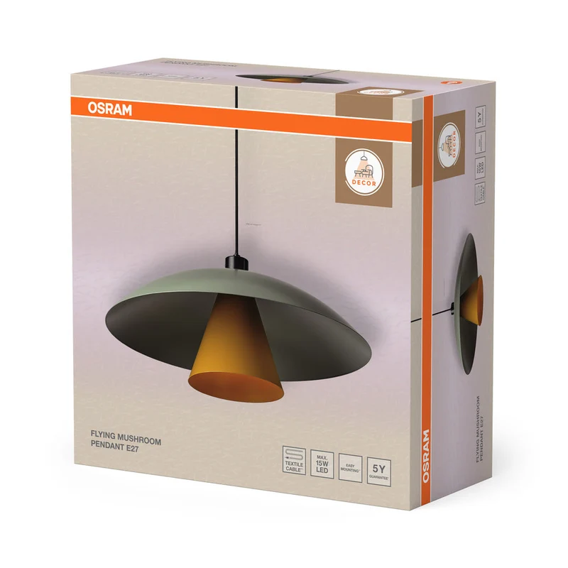 OSRAM DECOR Lampada a sospensione Flying Mushroom E27 Verde