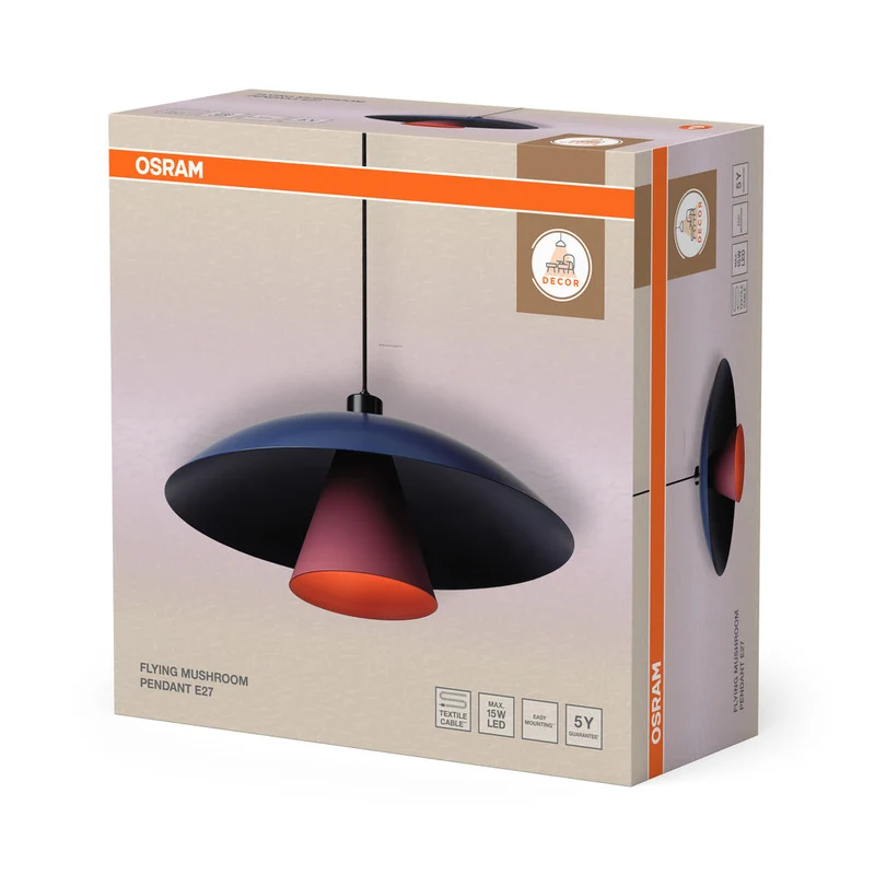 OSRAM DECOR Lampada a sospensione Flying Mushroom E27 Blu