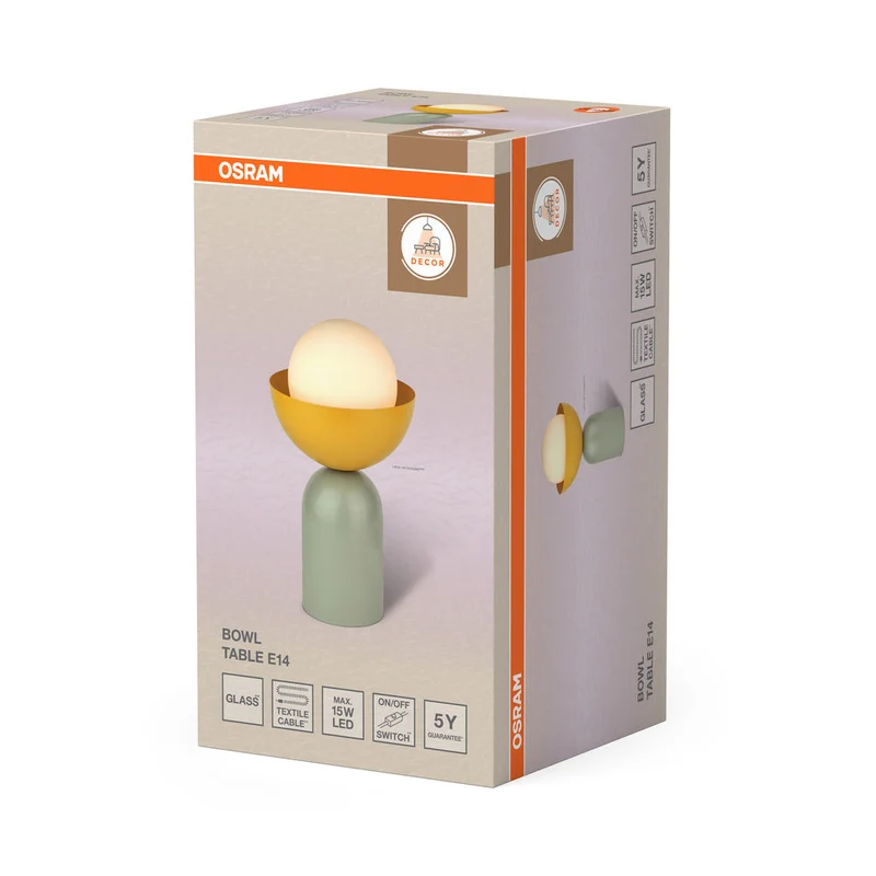 OSRAM DECOR Lampada da tavolo a ciotola E14 verde