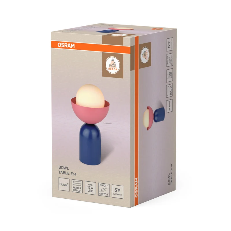 OSRAM DECOR Lampada da tavolo a ciotola E14 Blu