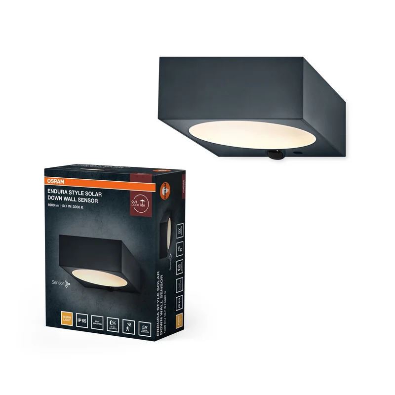 OSRAM ENDURA® STYLE SOLAR BRIGHT SENSORE lampada da parete con sensore di movimento IP54