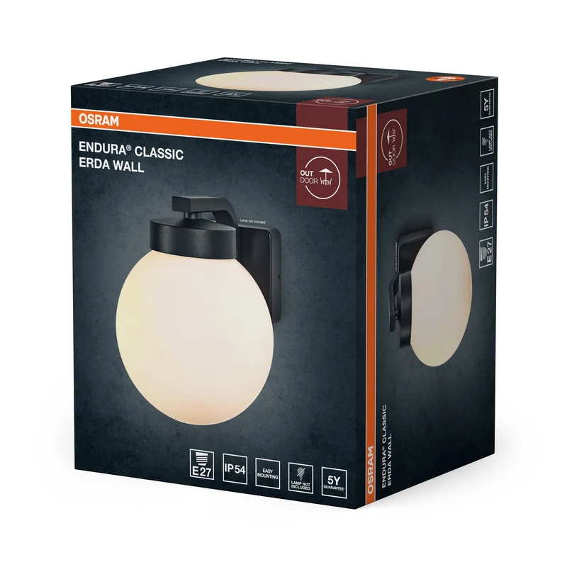 OSRAM ENDURA® CLASSIC ERDA Applique E27 IP54 Grigio scuro
