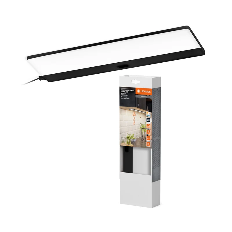 LEDVANCE SOTTOCABINET PANNELLO SENZA QUADRO Luce da incasso 30x10cm CCT DIM Nera, 220 lm, 3000 K / 4000 K / 6500 K