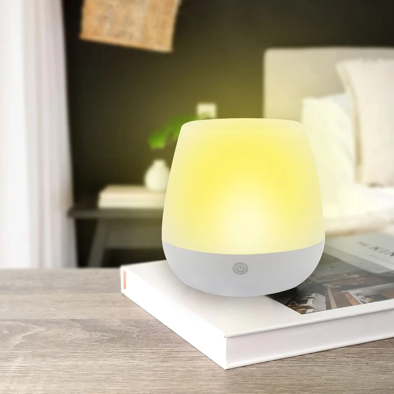 Alcapower Lampada Led Notturna dimmerabile, luce notturna bambini, lampada da comodino USB ricaricabile, 3000K / 4000K / 6500K, 100lm, Ø90x100mm