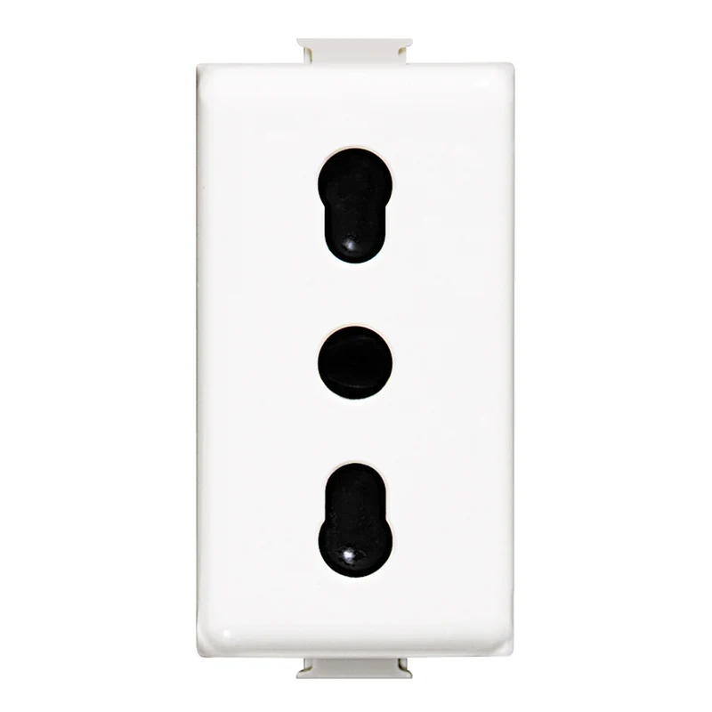 Bticino Presa elettrica bipasso bianca, per spine 10A e 16A della serie Matix 2P + T