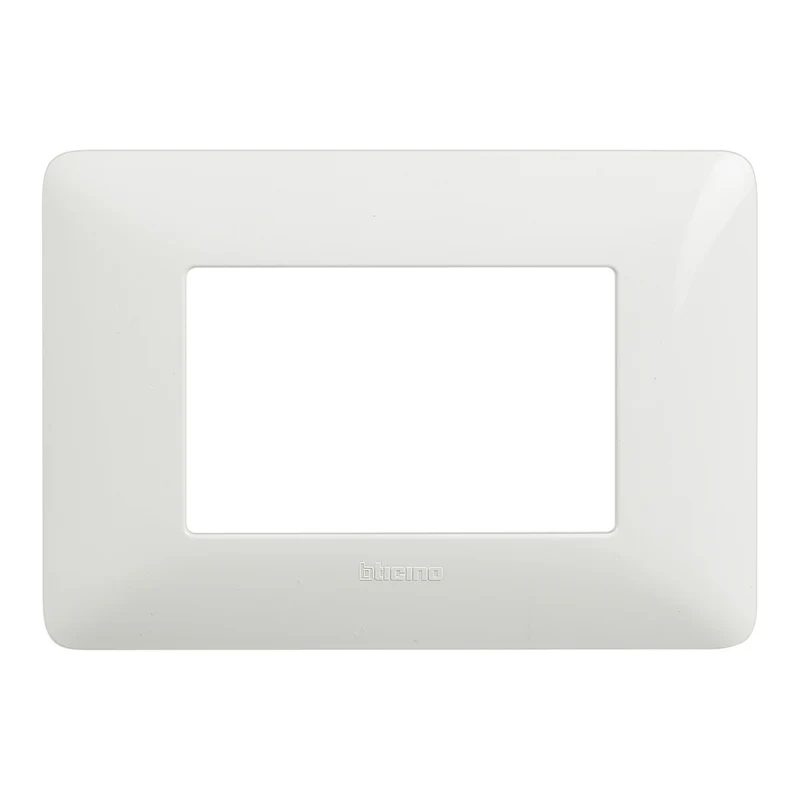 Bticino Placca 3 moduli per supporto, placchetta interruttore luce, della serie Matix