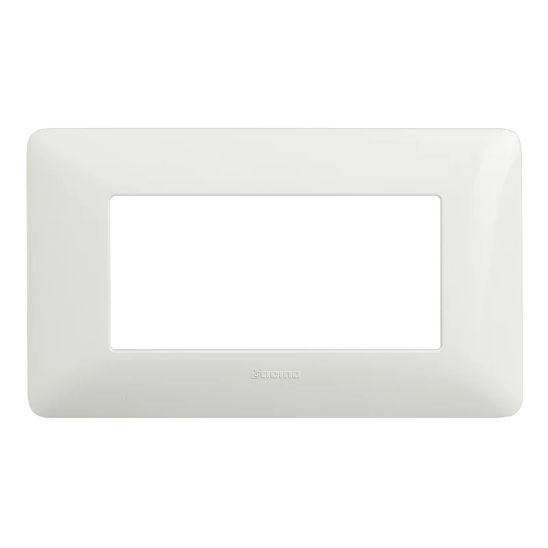 Bticino Placca 4 moduli per supporto, placchetta interruttore luce, della serie Matix