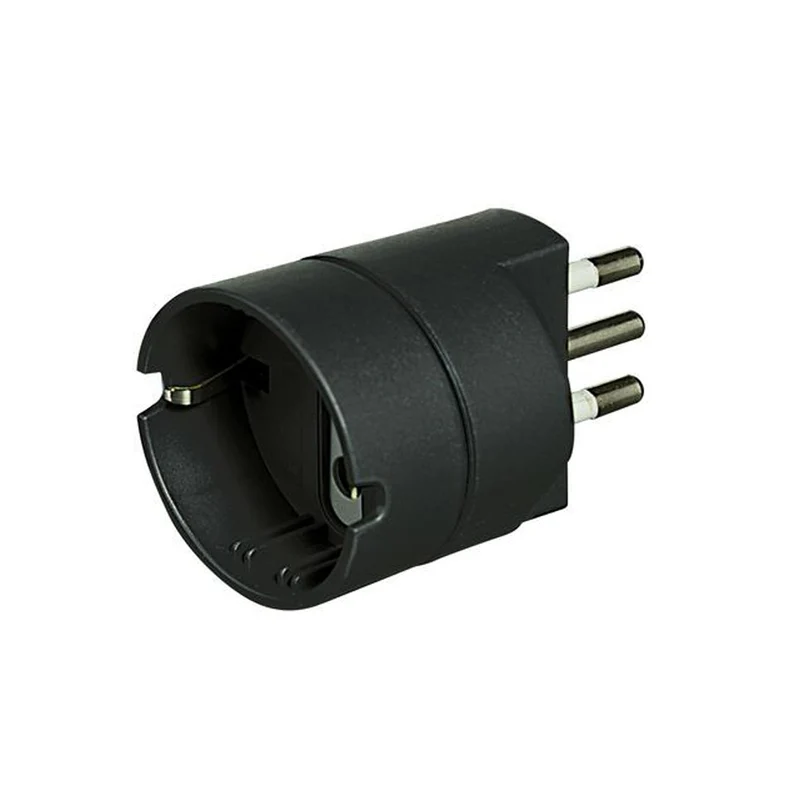 Bticino Adattatore con spina 2P+T 10A e presa tedesca, colore antracite, adattatore schuko