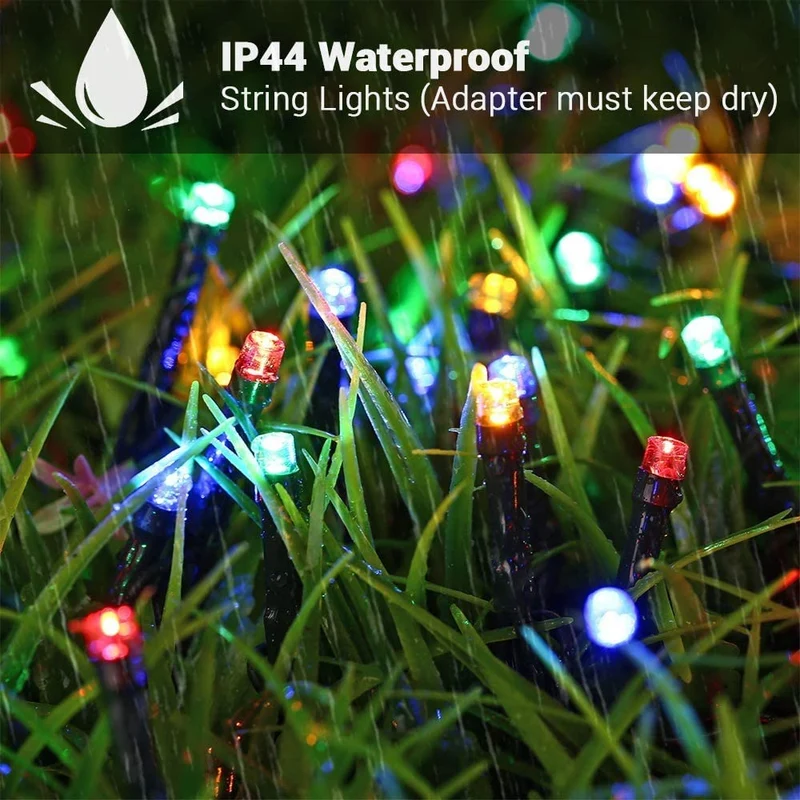 GESCO Catena luminosa per esterno 20 metri, luci led con 8 funzioni, 300 led colorate, luci led decorative Natale, illuminazione casa, ghirlanda luce