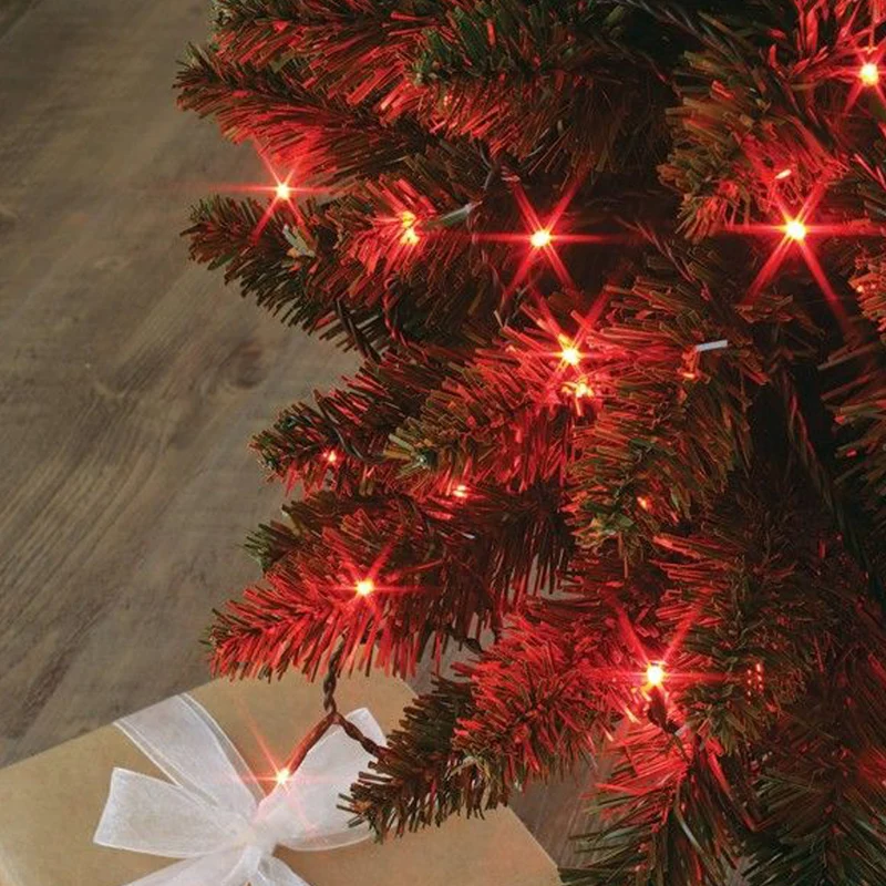 GESCO Catena luminosa interno / esterno 9m, luci led con 8 funzioni, 100 led rossi, luci led decorative Natale, illuminazione casa, ghirlanda luce