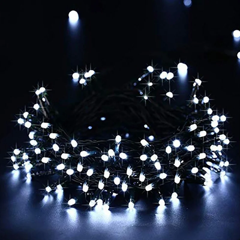 GESCO Catena luminosa interno / esterno 15,5m, luci led con 8 funzioni, 300 led bianca, luci led decorative Natale, illuminazione casa, ghirlanda luce