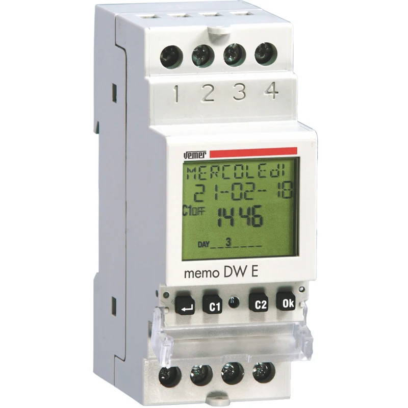 Interruttore Orario Digitale Giornaliero/Settimanale Vemer Memo DW E – VP871800