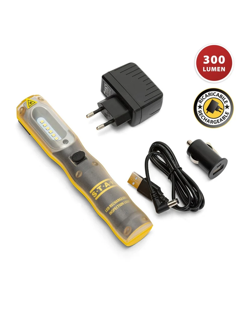 Torcia LED da Lavoro Ricaricabile Velamp Combo Light2 con Gancio e Calamita – IS409