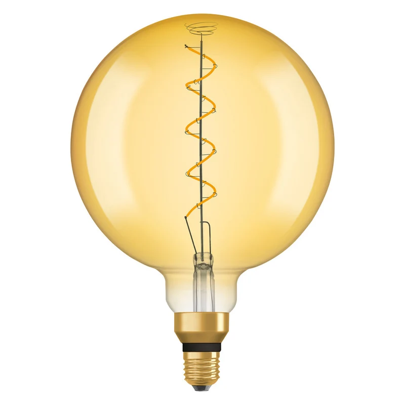 OSRAM VINTAGE 1906® LED Lampada LED CLASSIC GLOBE 4W 820 Oro E27 Attacco Argento, 300 lm, 2000 K, Luce Calda Comfort