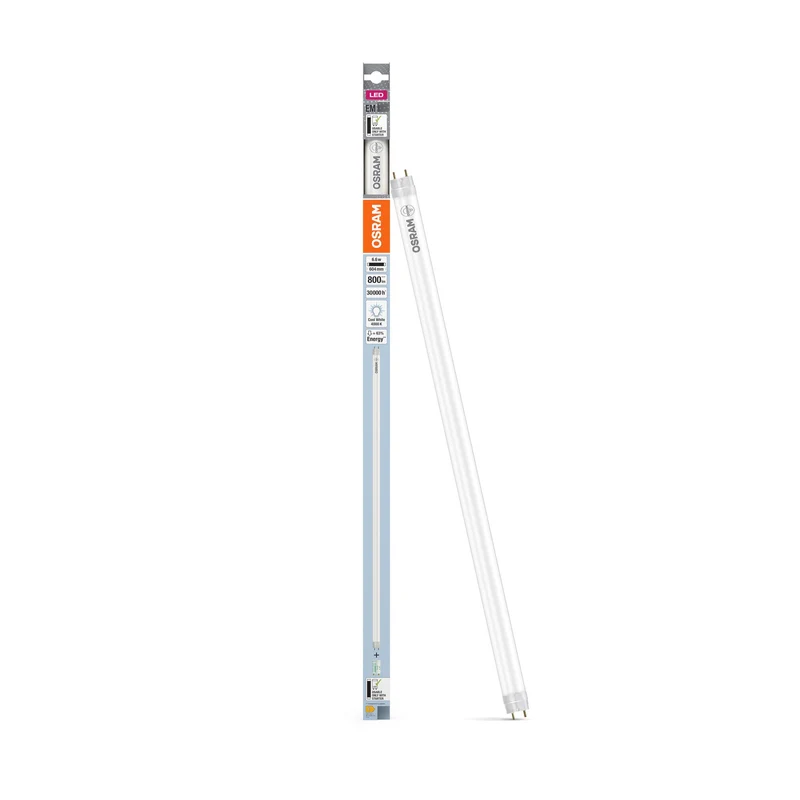 OSRAM LED Tubo TUBE T8 EM PLASTICA 60cm 6.6W 840, 800 lm, 4000 K, Bianco freddo