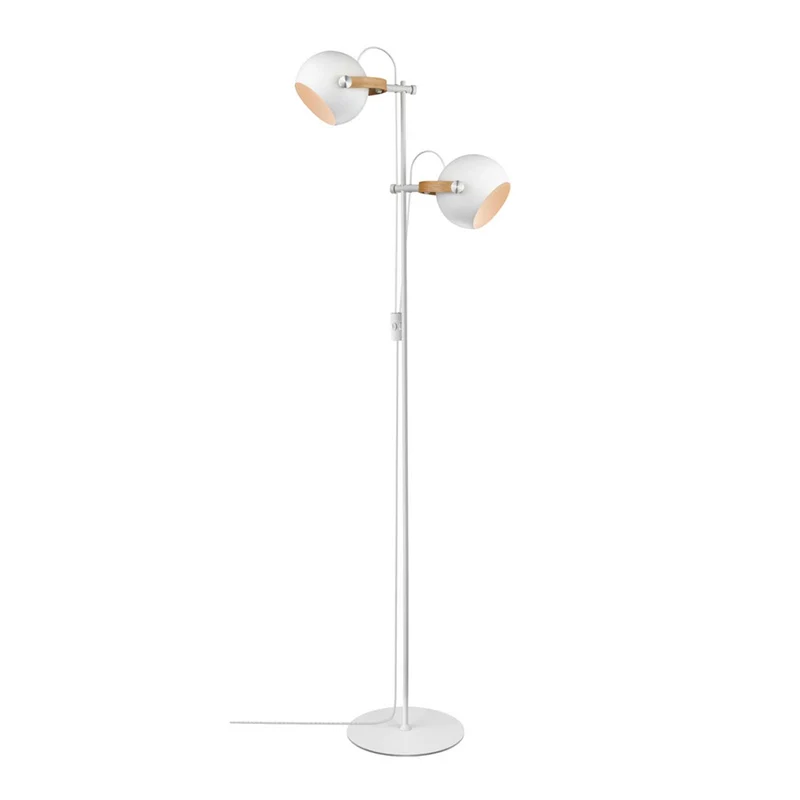 DC - Lampadaire en métal et bois, style contemporain et scandinave