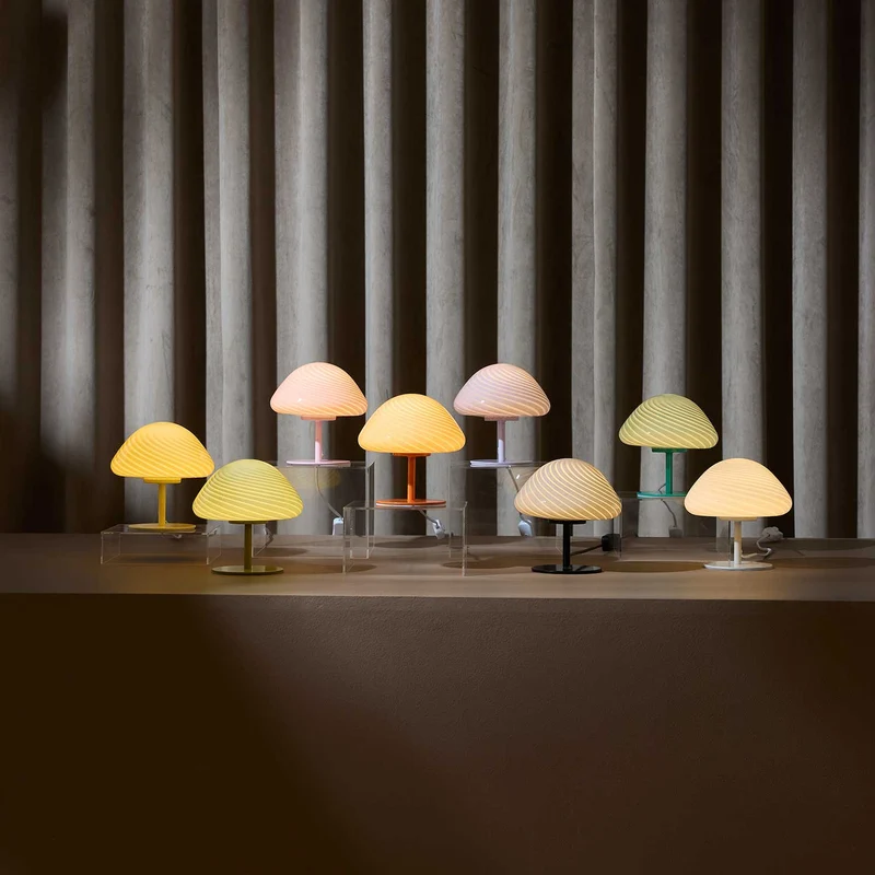 Candy Mini Mush - Lampe à poser en verre, style éclectique