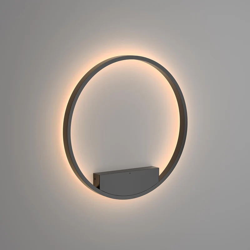Rim - Applique murale LED à anneau dimmable en aluminium et acrylique, style contemporain