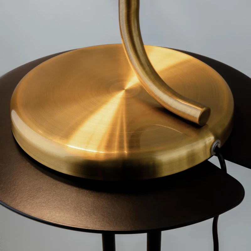 CABARET - Lampe de bureau LED en métal doré et verre design