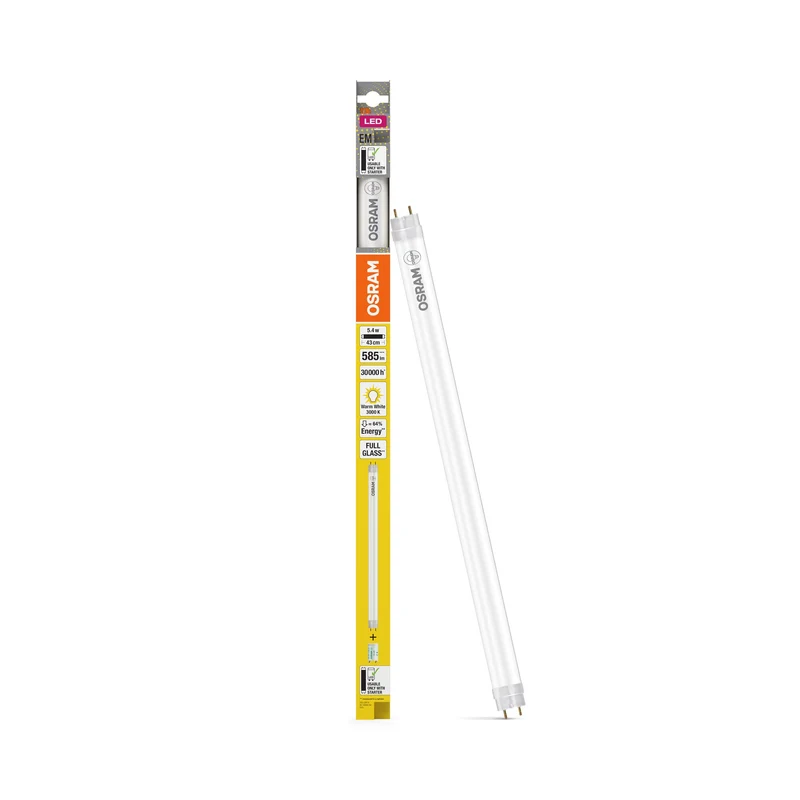 OSRAM LED tubo TUBE T8 EM 43,8cm 5.4W 830, 585 lm, 3000 K, bianco caldo