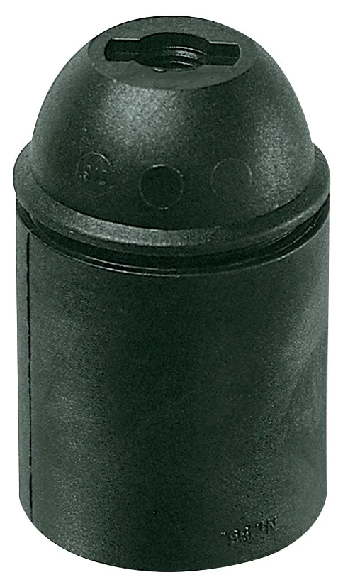Portalampada E27 Vimar con Cappuccio Filettato in Poliestere Bianco/Nero – 02101.S