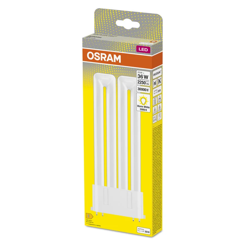 OSRAM DULUX LED F EM & AC MAINS LED Lampada 20W 830 2G10, 2250 lm, 3000 K, Bianco caldo
