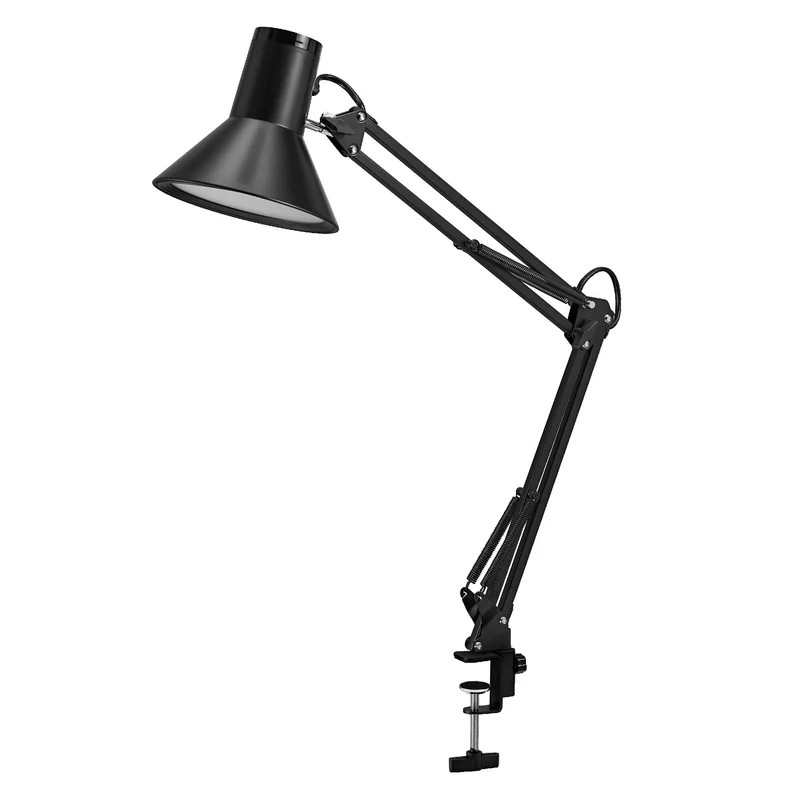 LEDVANCE OFFICE LINE Lampada da scrivania Retro Clip 9W 830 Dimmabile Nera, 393 lm, 3000 K, Warmweiß