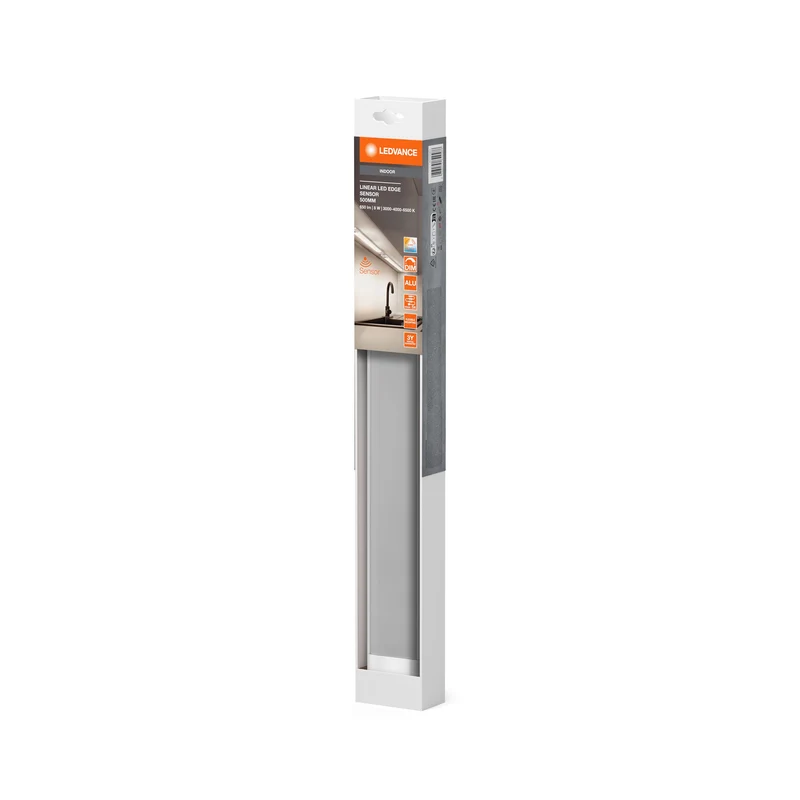 LEDVANCE LINEAR EDGE SENSOR Lampada da incasso 50cm CCT DIM Bianca, 640 lm, 3000…4000…6500 K, Bianco caldo|Bianco freddo|luce del giorno