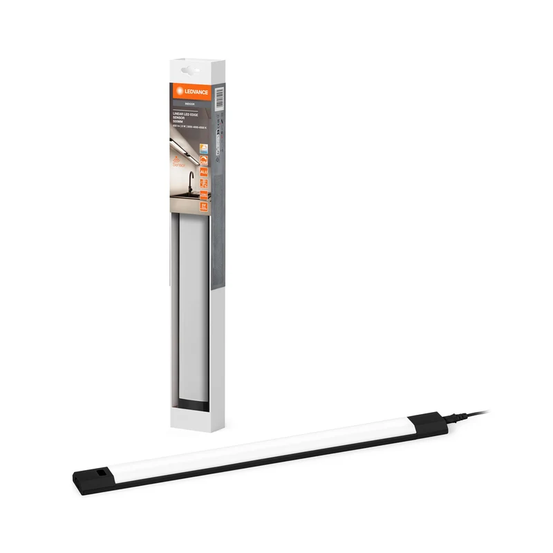 LEDVANCE LINEAR EDGE SENSOR Lampada da incasso 50cm CCT DIM Nera, 640 lm, 3000…4000…6500 K, Bianco caldo|Bianco freddo|luce del giorno
