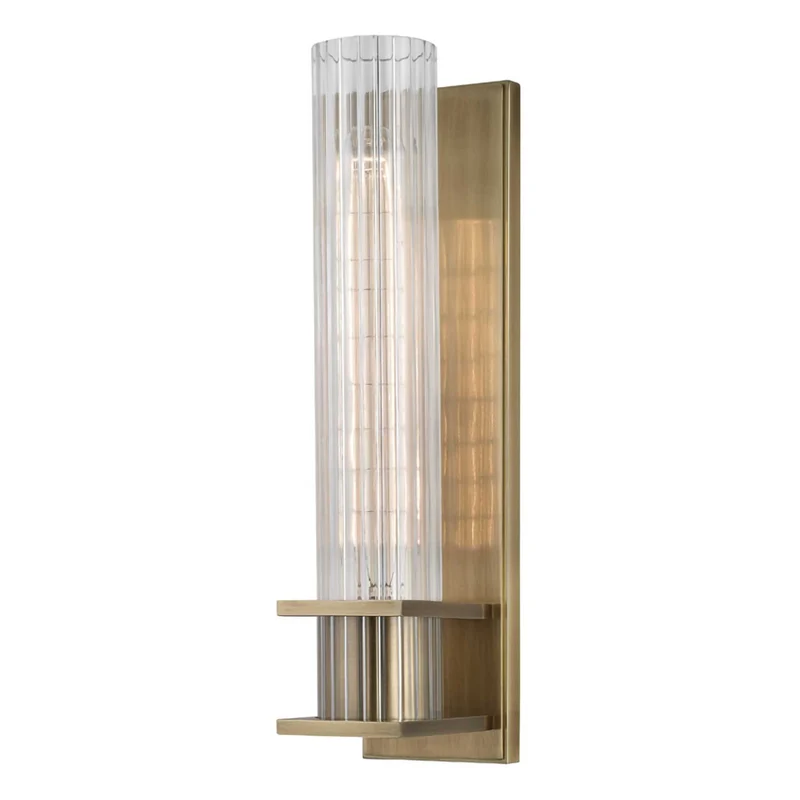 Sperry - Applique murale en laiton, bronze et verre, style Art déco