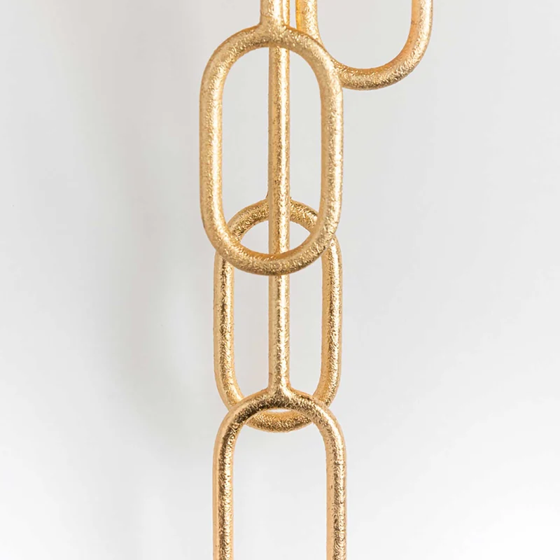 Halo - Applique murale en métal et lin, style art déco, H 64 cm