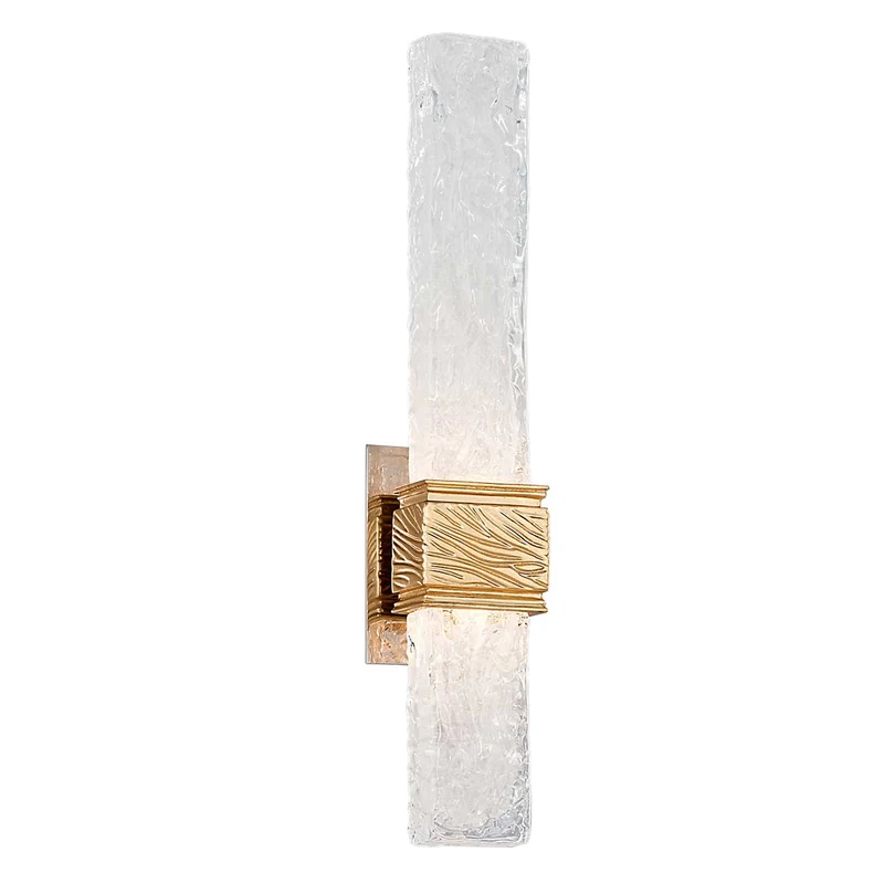 Freeze - Applique murale LED en acier et verre, style art déco, H 55 cm