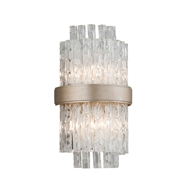 Chime - Applique murale en métal et cristal, style art déco, H 36 cm