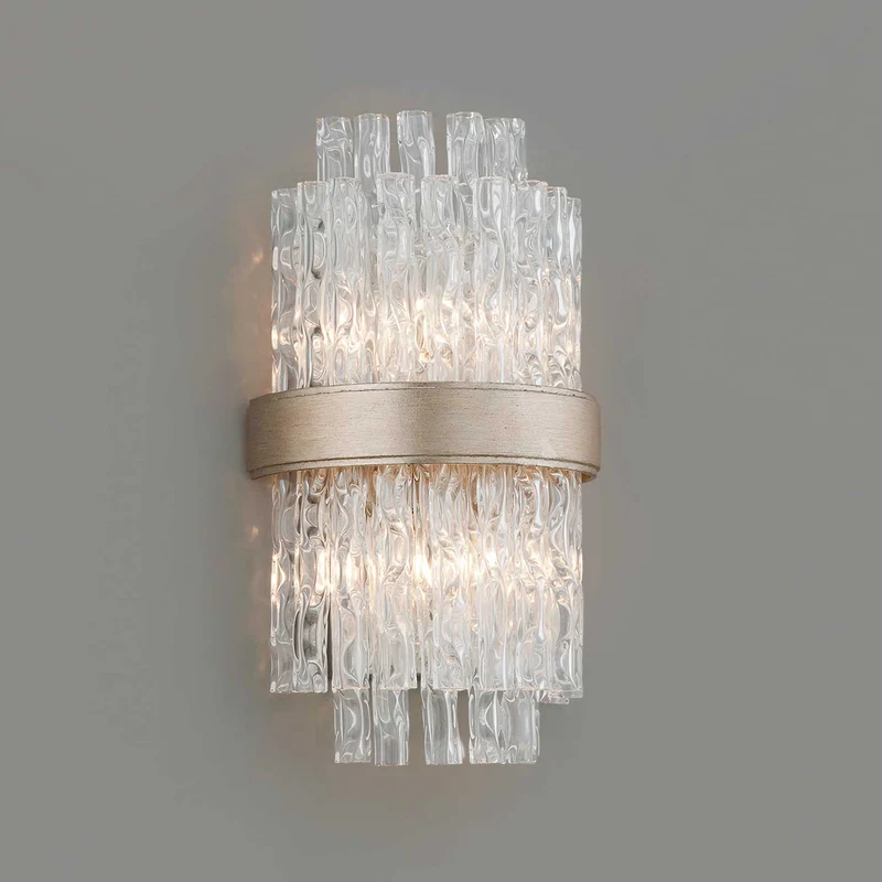 Chime - Applique murale en métal et cristal, style art déco, H 36 cm