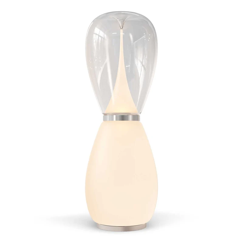 Bond - Lampadaire en verre sablé et laiton, style contemporain