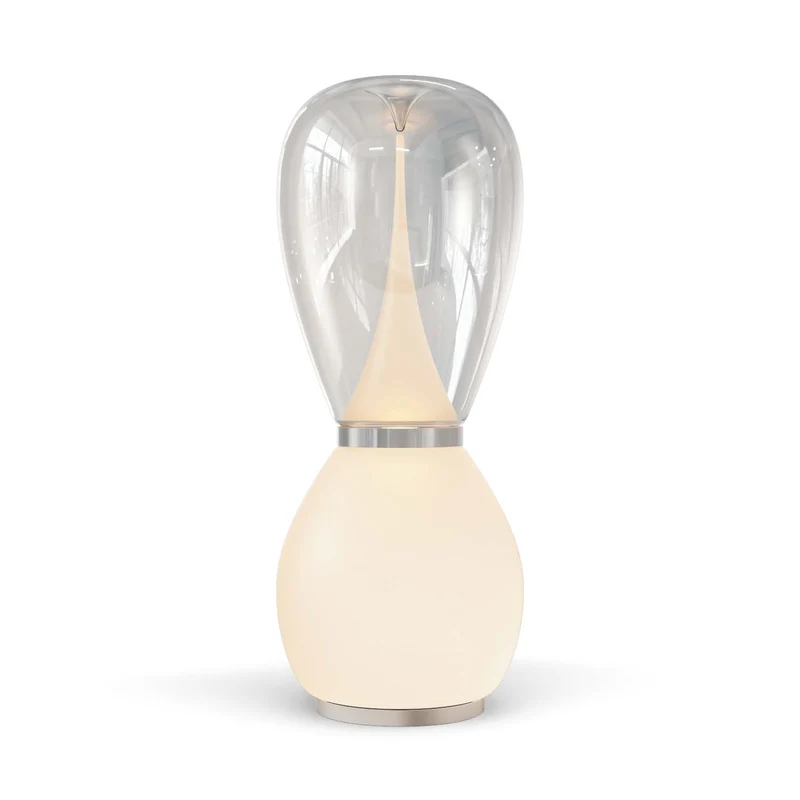 Bond - Lampadaire en verre sablé et laiton, style contemporain