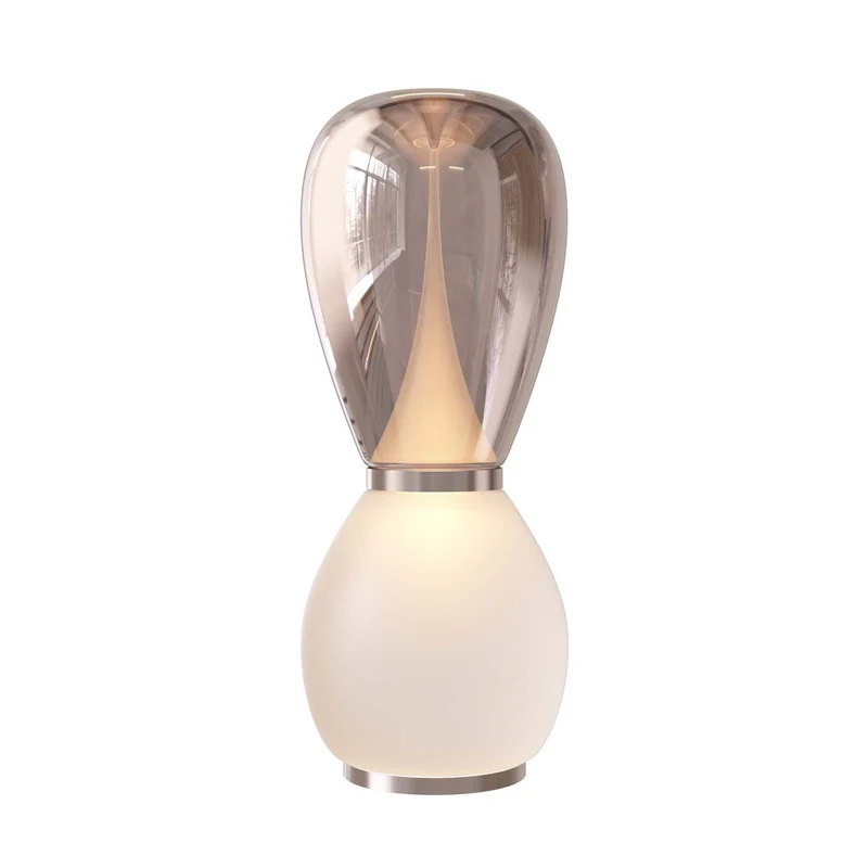 Bond - Lampadaire en verre sablé et laiton, style contemporain