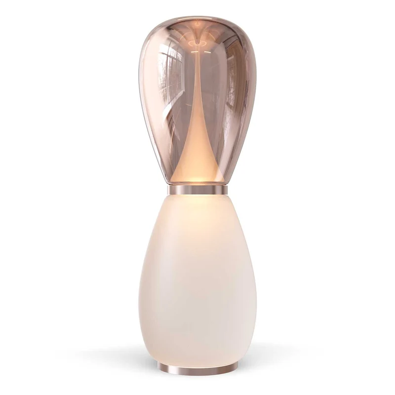 Bond - Lampadaire en verre sablé et laiton, style contemporain