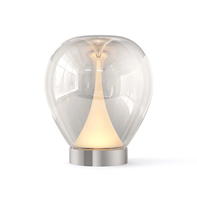 Bond - Lampe à poser en verre sablé, style contemporain