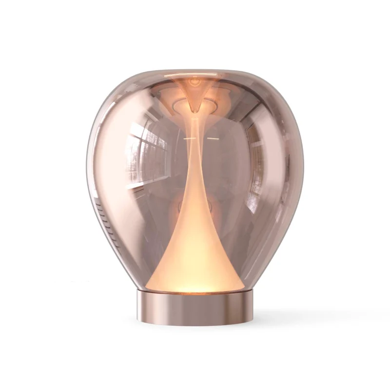 Bond - Lampe à poser en verre sablé, style contemporain