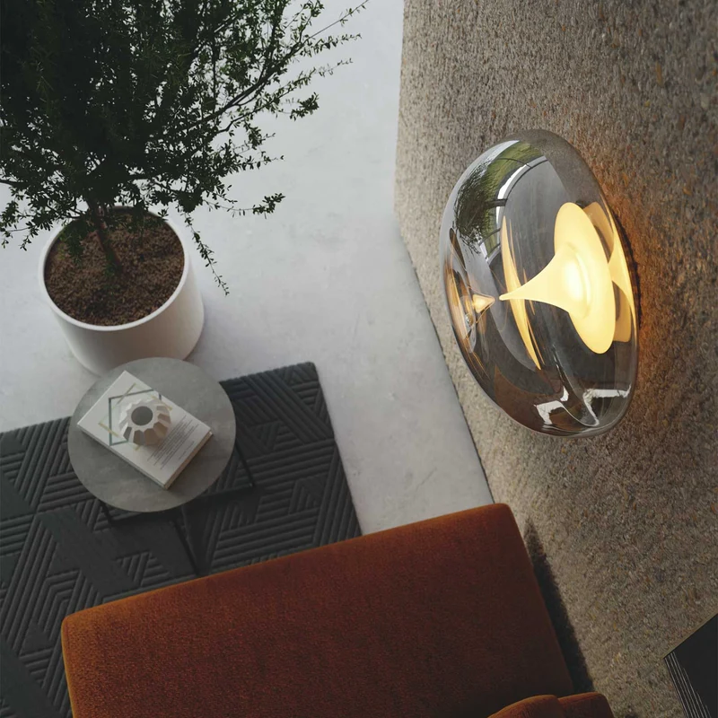 Bond - Applique murale en verre sablé, style contemporain