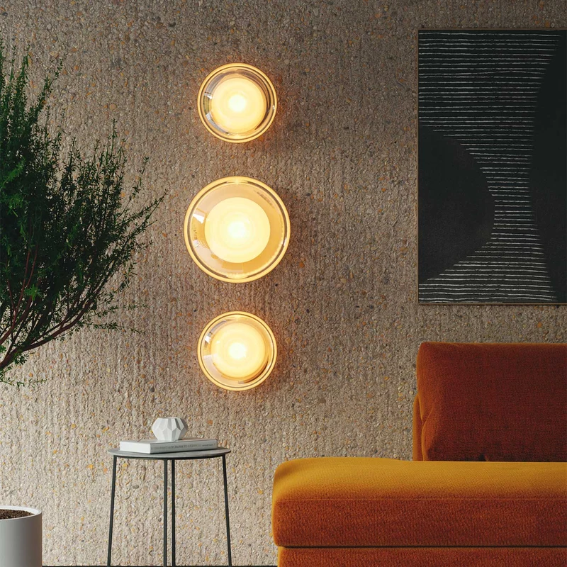 Bond - Applique murale en verre sablé, style contemporain