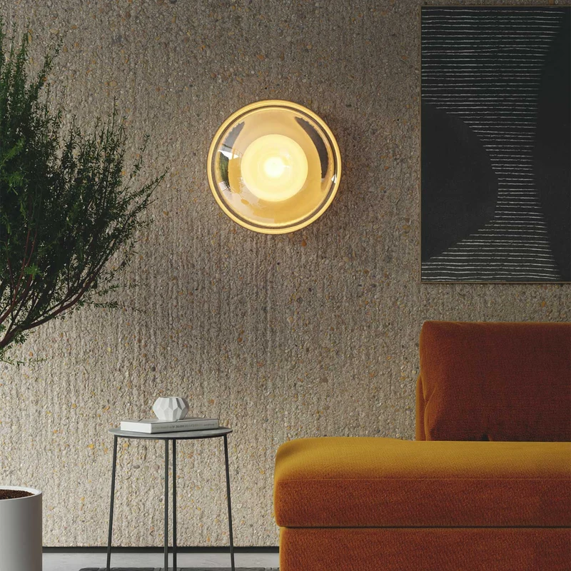 Bond - Applique murale en verre sablé, style contemporain