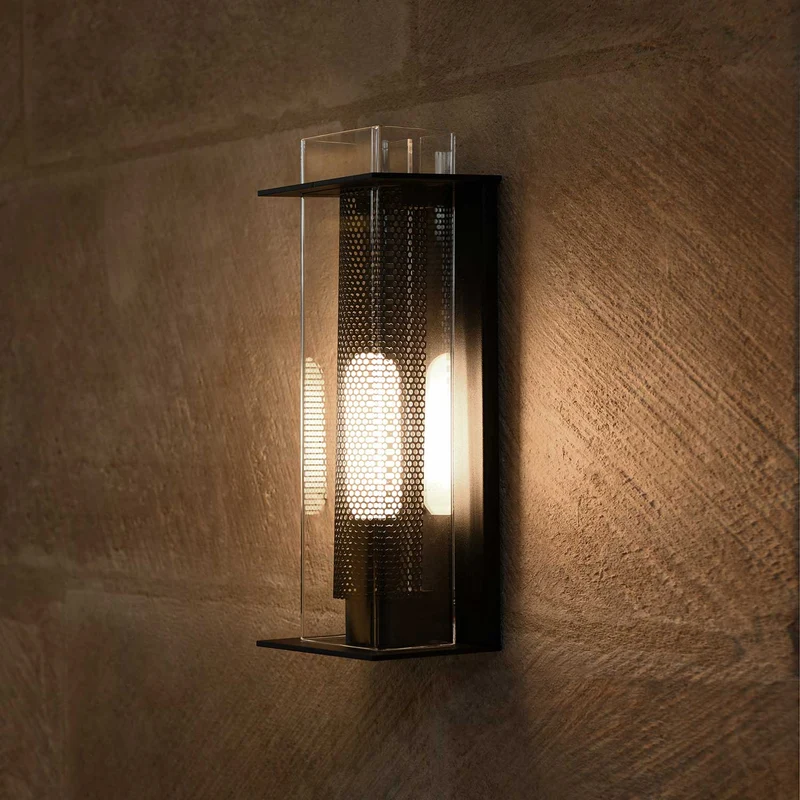 QUADRATUBE W1 - Applique murale en acier et plexiglas, style contemporain